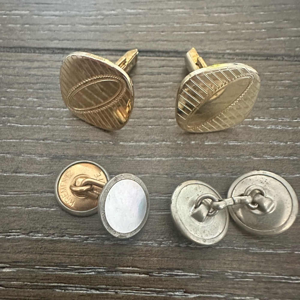Mixed Metal Cufflink Bundle - Gold & Silver Tones